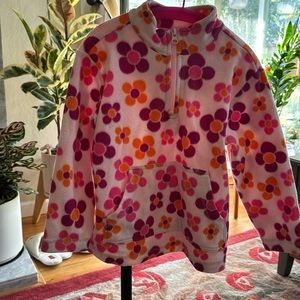 Hannah Anderson Size 110 fleece hooded jacket & 1/2 zip jacket pink purple